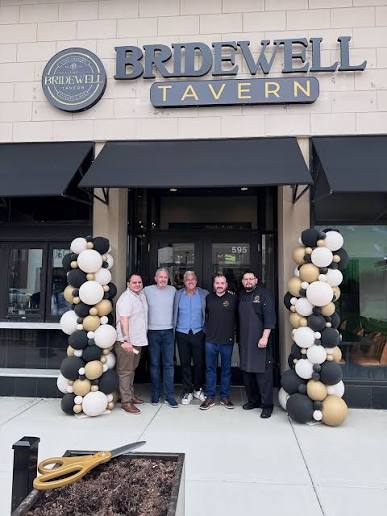 The owners of The Bridewell Tavern outside the restaurant on Village Center Drive in Burr Ridge